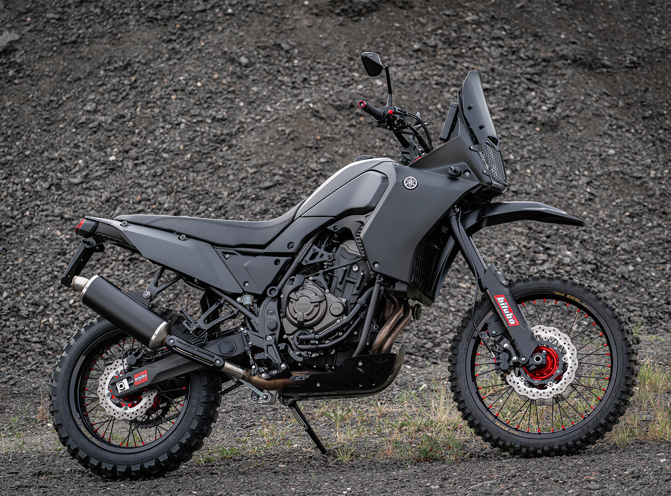 ARROW Exhaust DARK INDY RACE for Yamaha Tenere 700 2019-, Black Aluminium