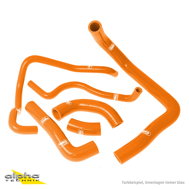 SAMCO SPORT Silicone Hose Kit orange for Kawasaki ZX10R model year 2008-2010