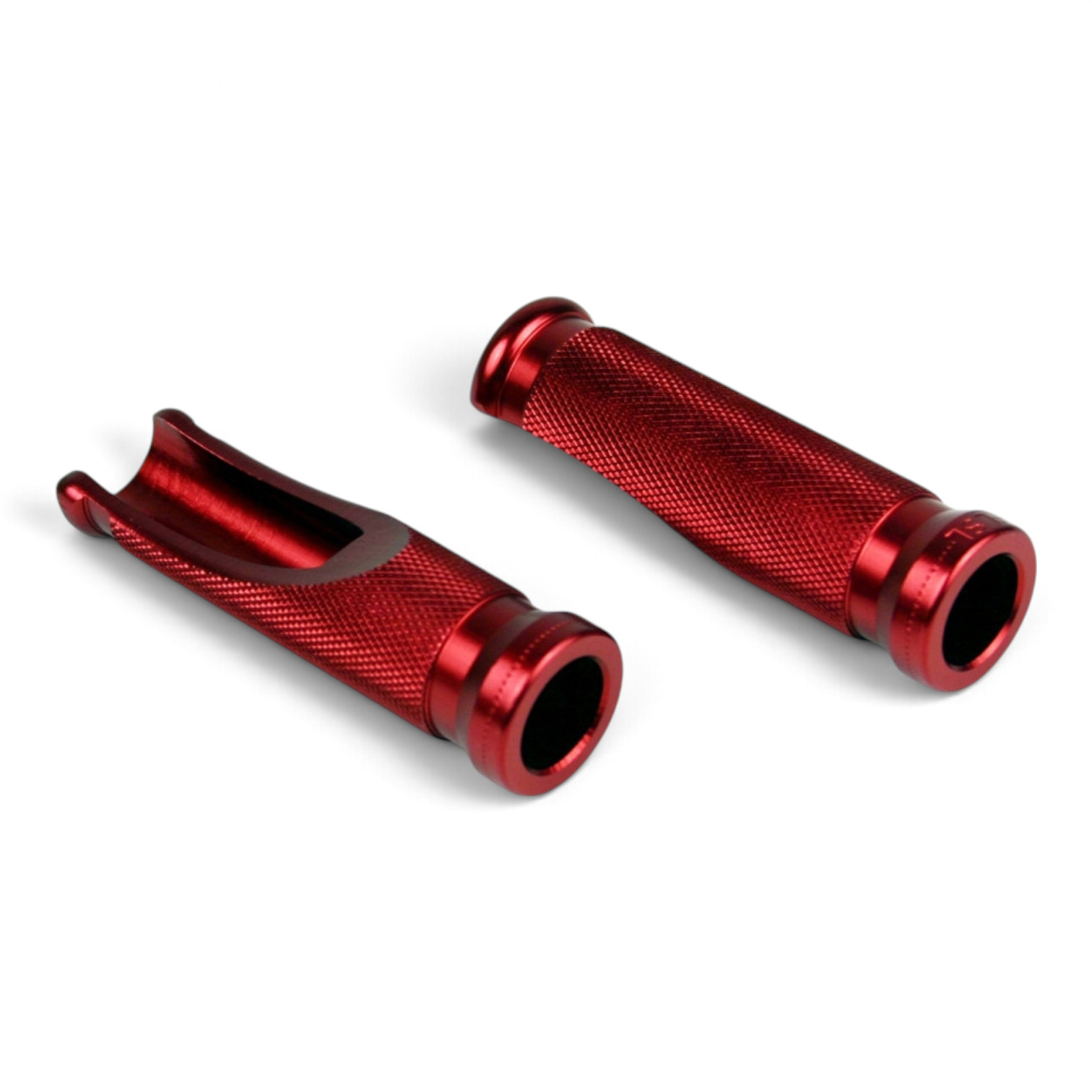 LSL Sport Footrests, Replacement Footrests, 85 mm Length, CNC-machined Aluminium, Red
