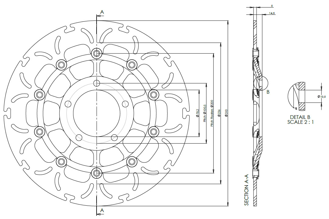 alpha Technik floating brake disc ABD33