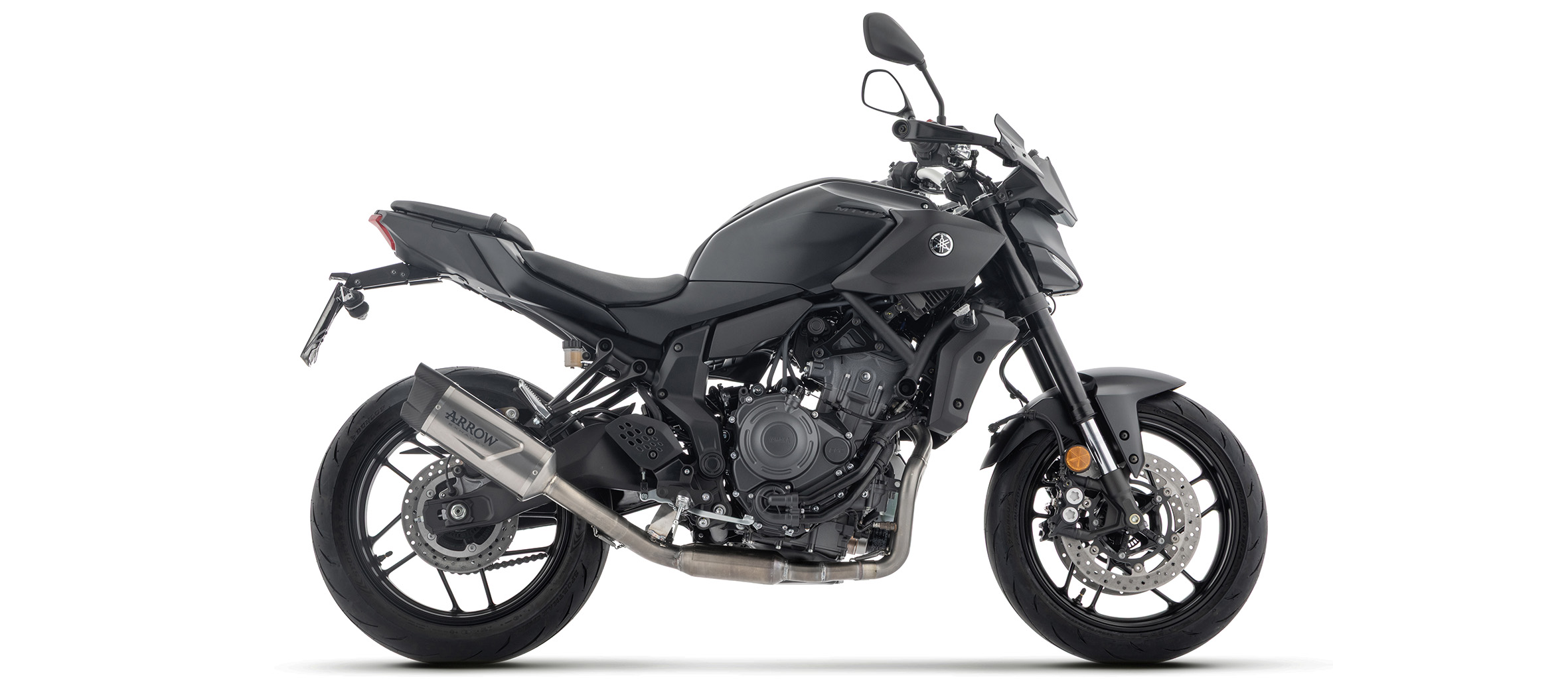 ARROW INDY RACE EVO Titanium Silencer Full Racing System for Yamaha MT07, Type RM48, RM49, RM50, RM51, RM53, RM54, 2025-