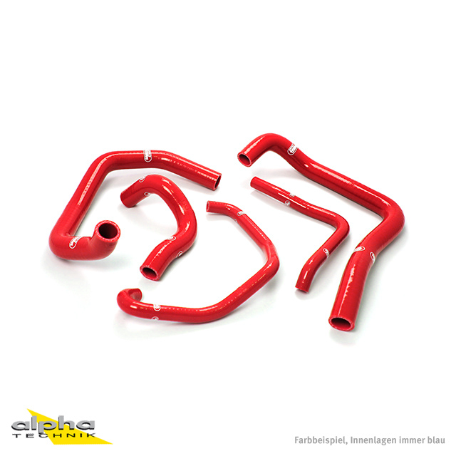 SAMCO SPORT Red Silicone Hose Kit for Kawasaki ZX6R ZX6RR Model Year 2005-2006