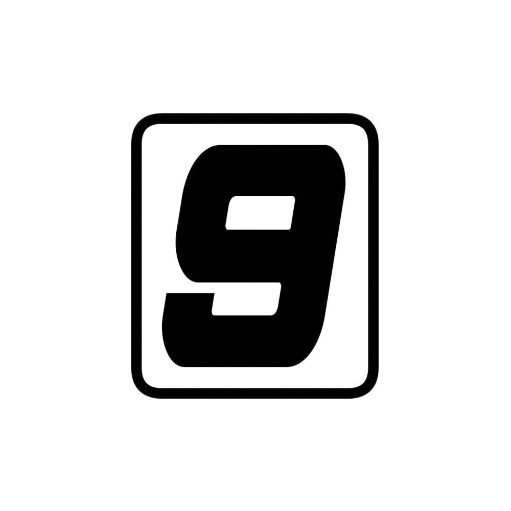 Barracuda Racing Number Sticker "9"