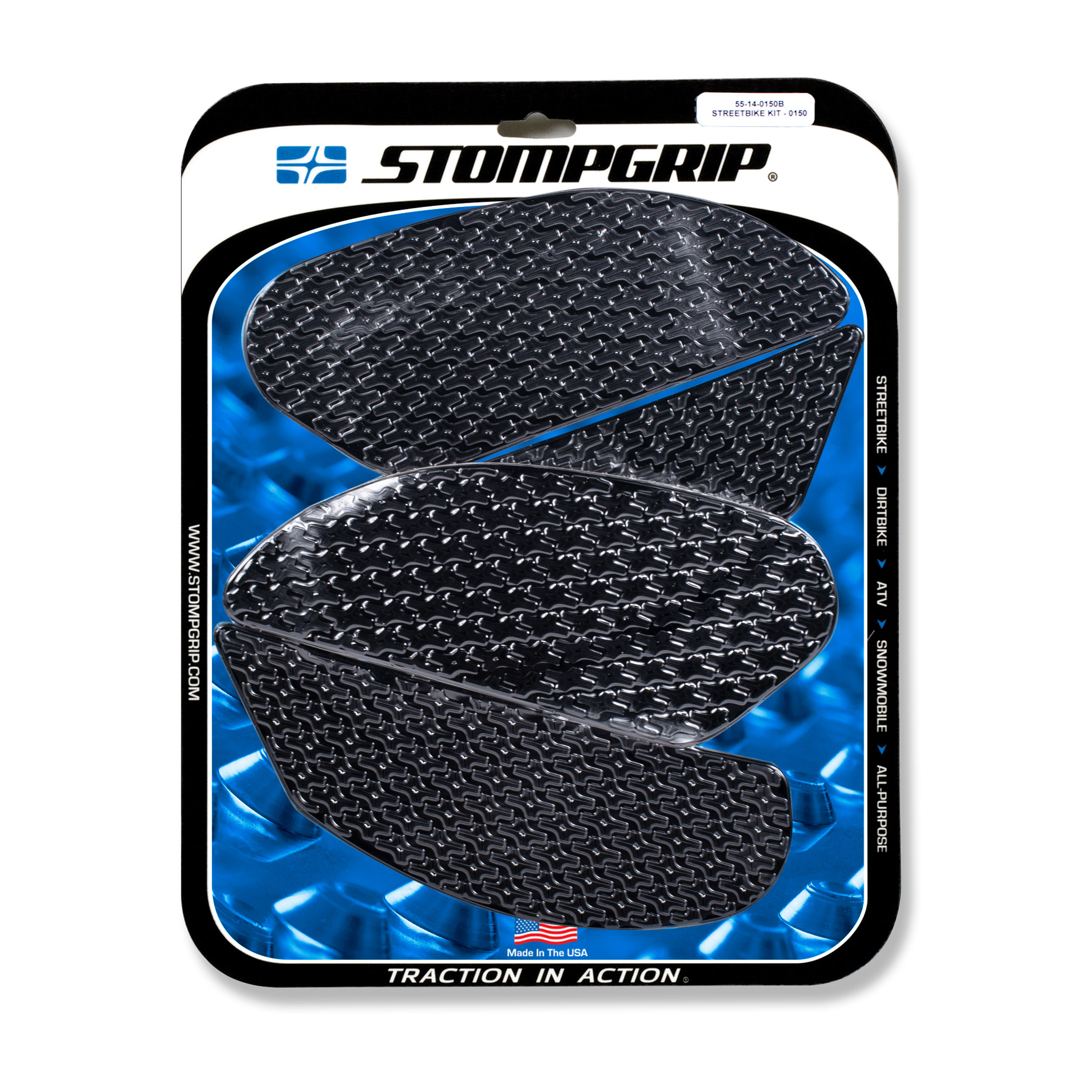 Stompgrip Traction Pads, black, for Kawasaki Ninja H2 SX (SE), 2018-2025