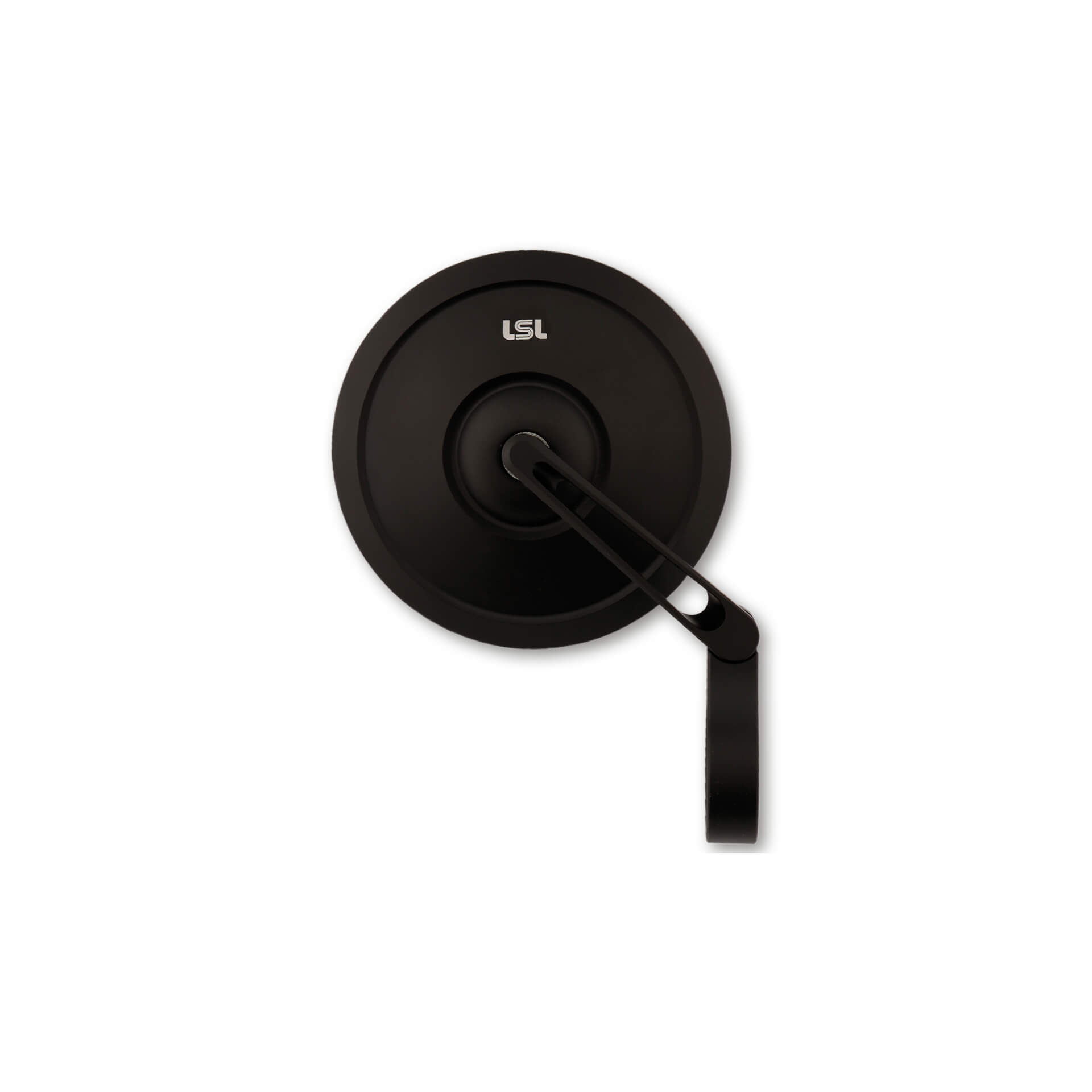 LSL RETRO Mirror, short handlebar-end mirror, black, with street approval, ECE, with adapters for 22mm and 1 inch handlebar