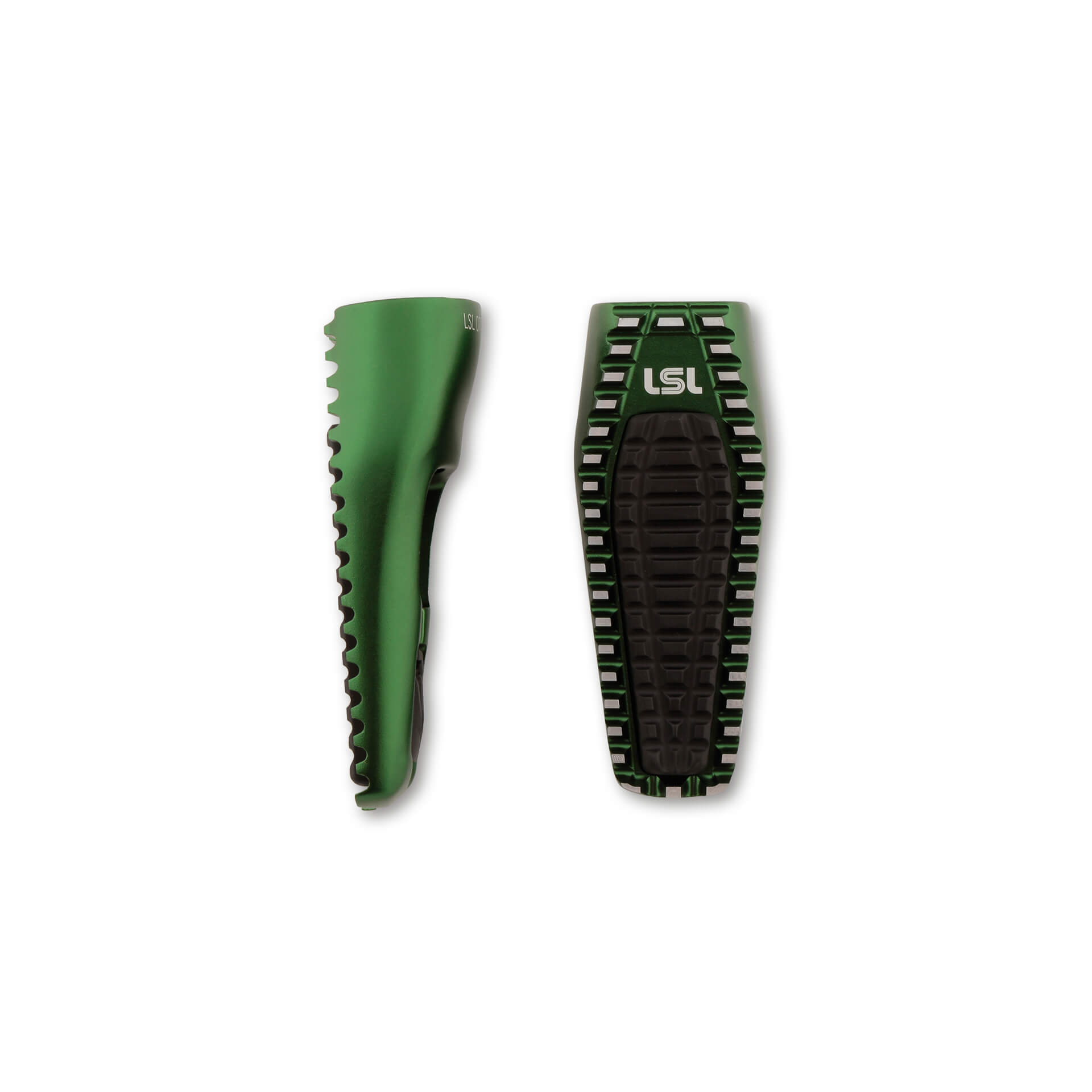LSL footresten ERGONIA, replacement footpegs with rubber insert, green