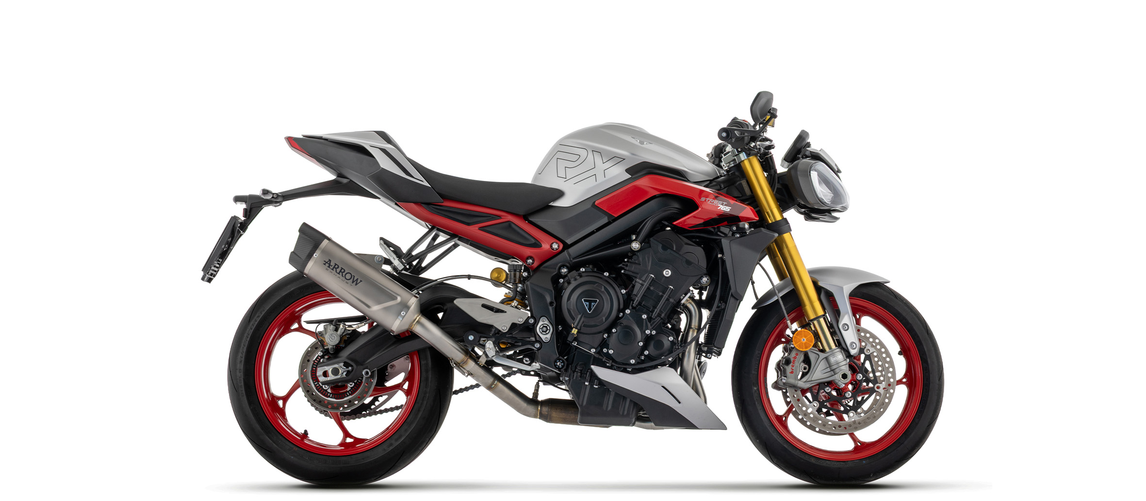 ARROW INDY RACE EVO Titanium Full Exhaust System for Triumph Street Triple 765 RX, 2026-
