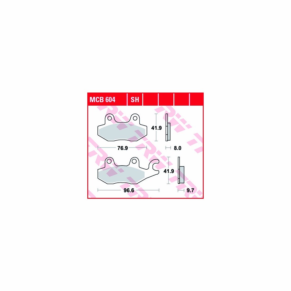 TRW Brake Pad Set Allround MCB604 Rear