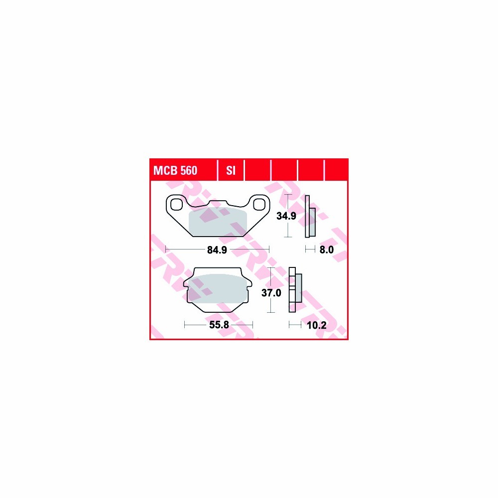 TRW brake pad set Sinter Off-road MCB560SI