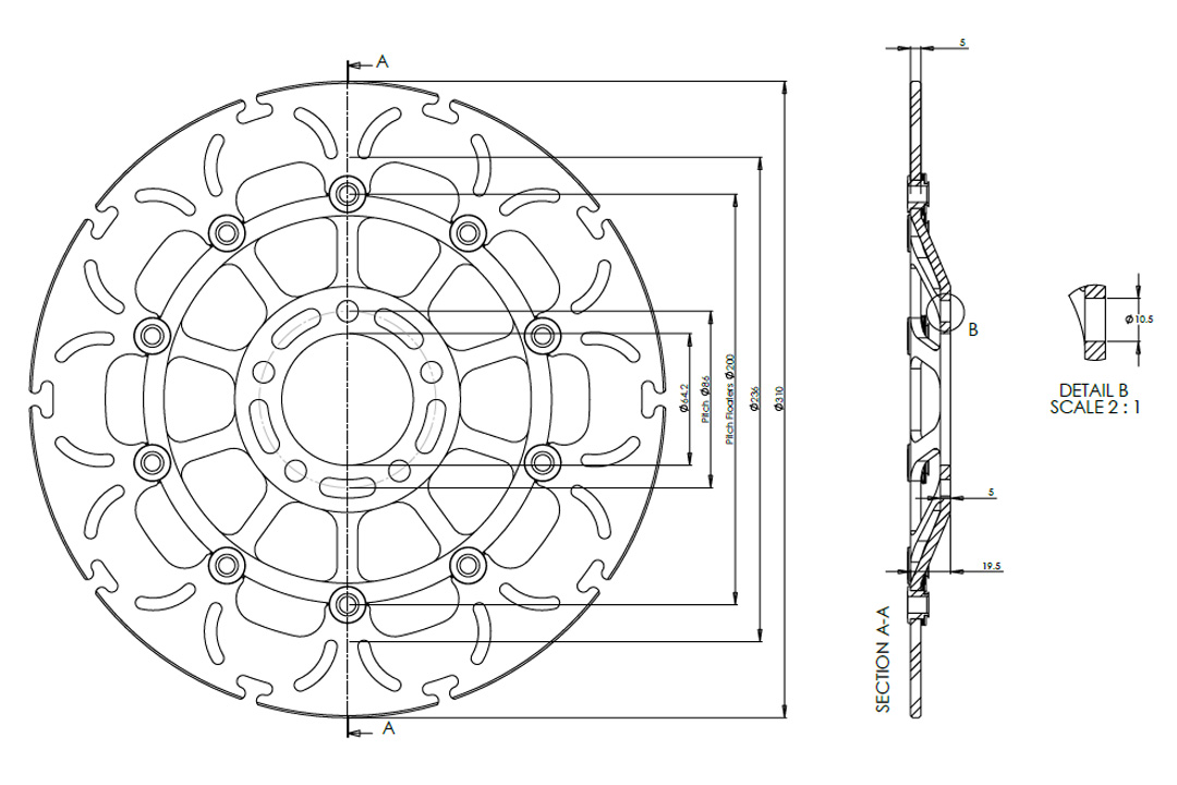 alpha Technik floating brake disc ABD33