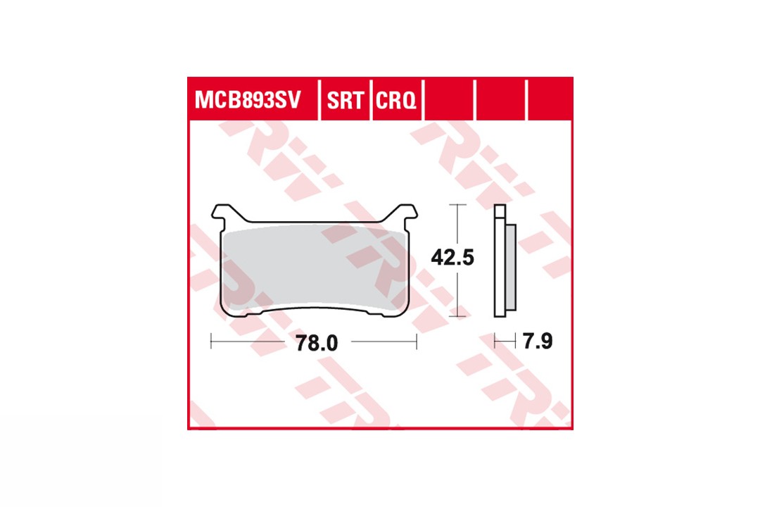 TRW brake pad Brake Pad Set Sinter Street MCB893SV front