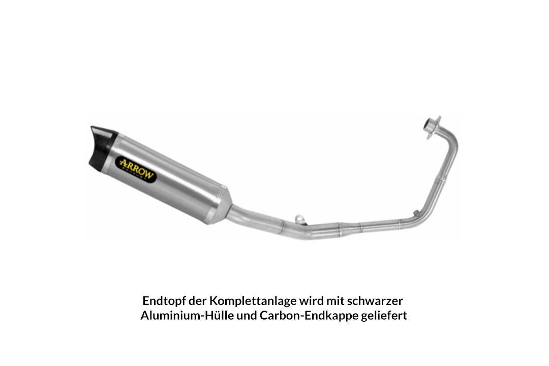 ARROW THUNDER DARK Aluminium exhaust system for Honda CB125R from model year 2021 onwards