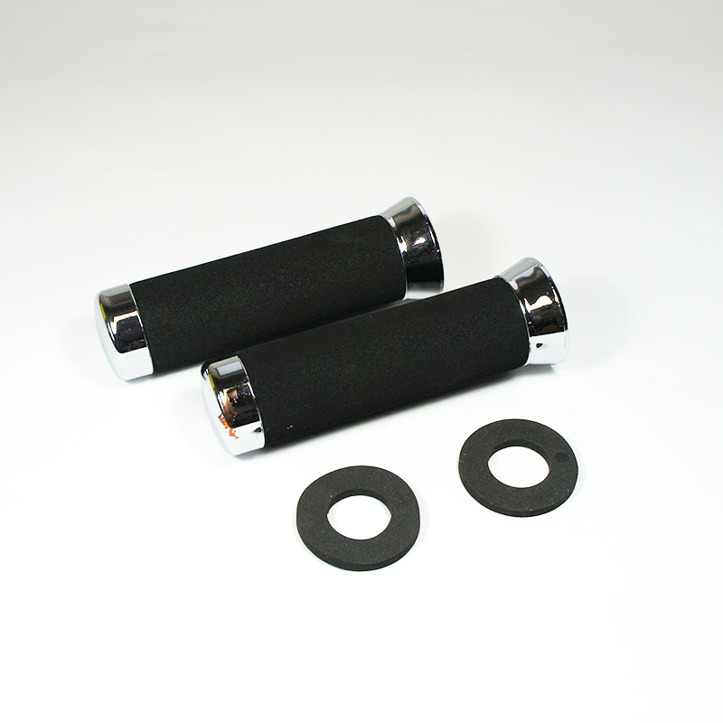Black Chopper Grip with Chrome Cap