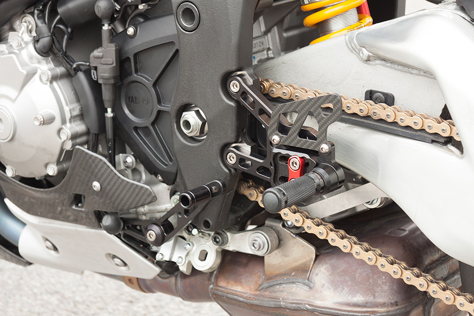 LSL 2Slide Rearset for Yamaha YZF-R1, 2015-, black-red