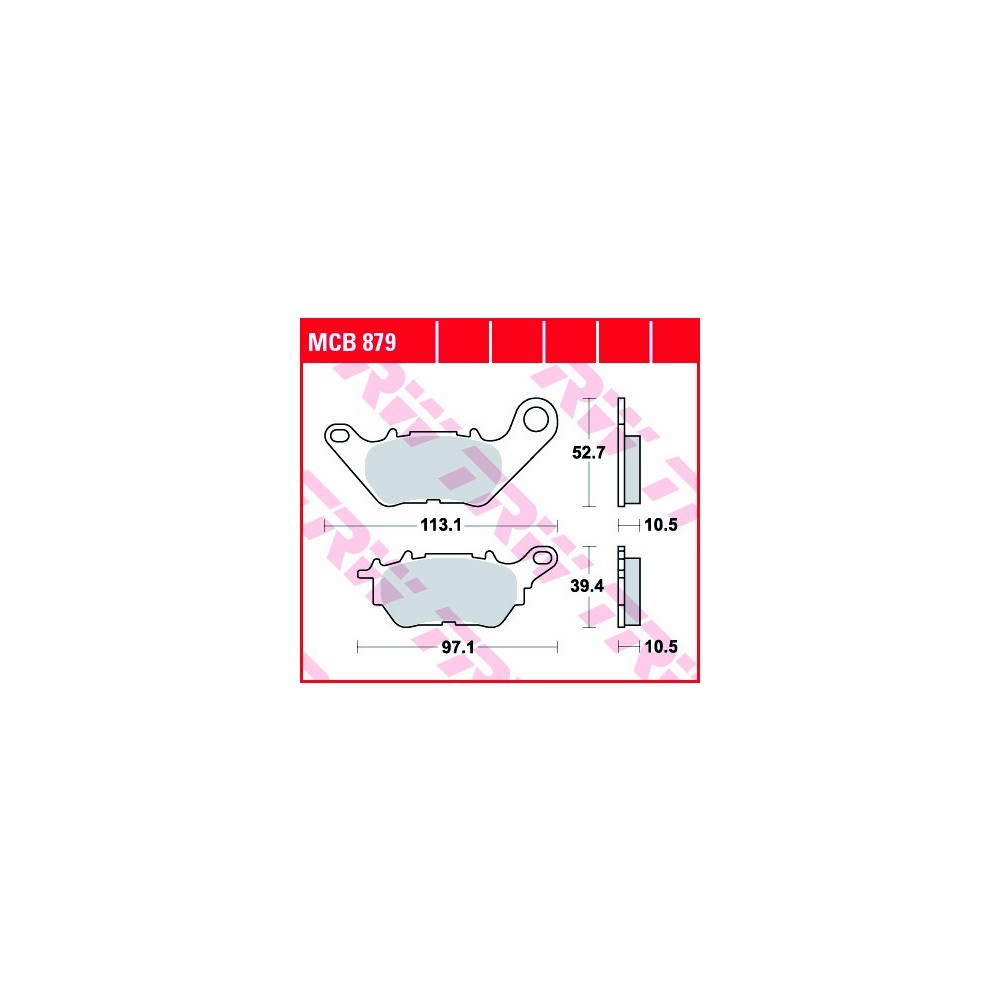 TRW brake pad set Allround MCB879 rear