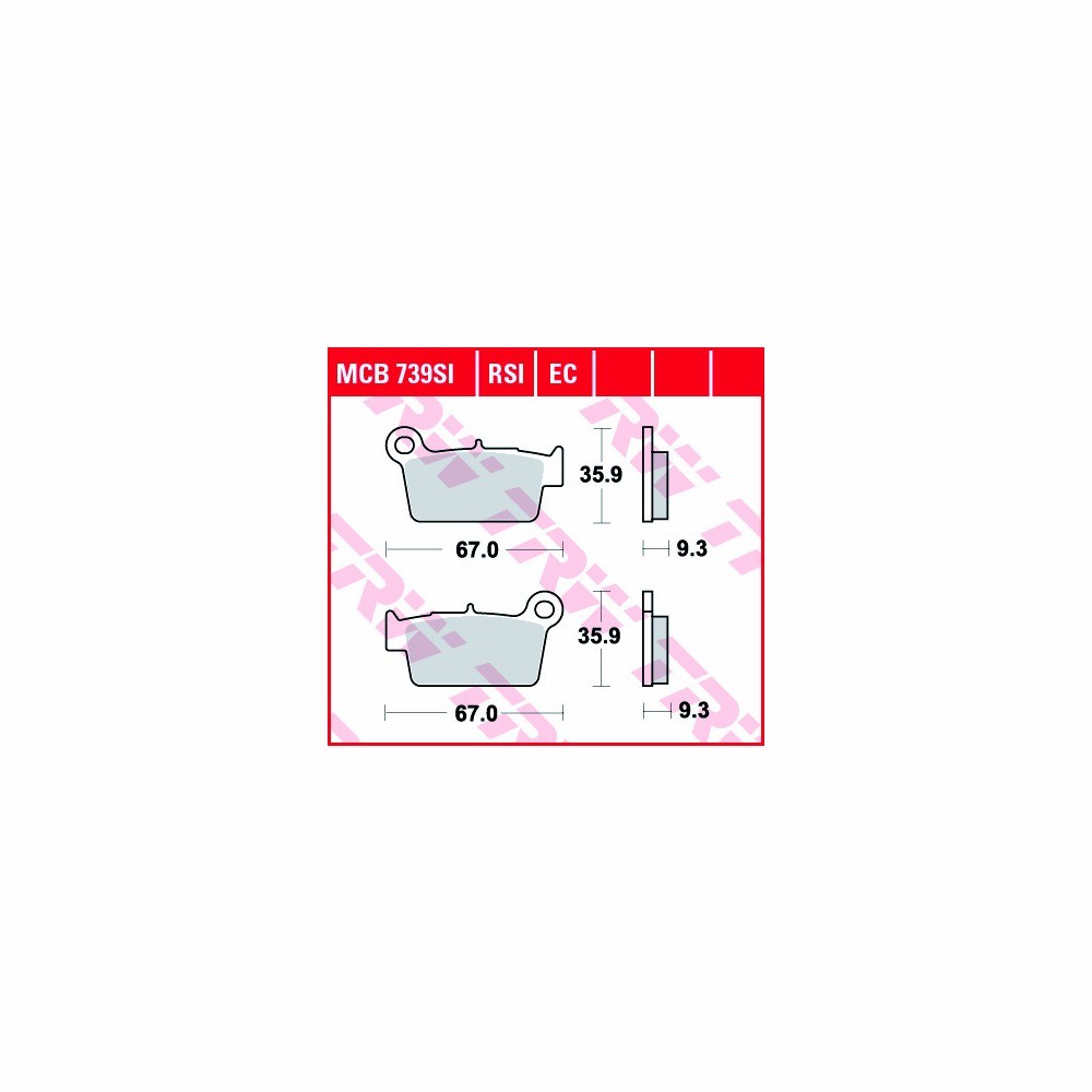 TRW brake pad Set Sinter Off-road MCB739SI rear