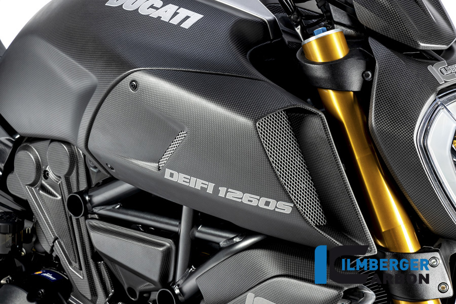 Ilmberger Carbon Air Intake Duct Cover right side R/S, matt Ducati Diavel 1260, 2019-