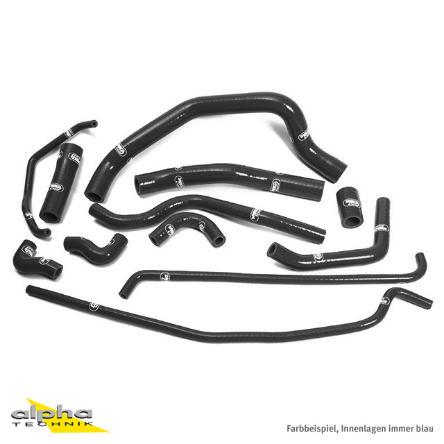 SAMCO SPORT Silicone Hose Kit Black for Yamaha YZF1000R1 Model Year 2007-2008