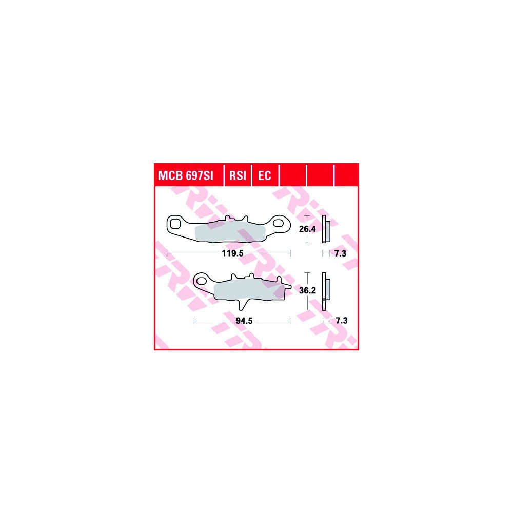 TRW brake pad set Sinter Offroad MCB697RSI front