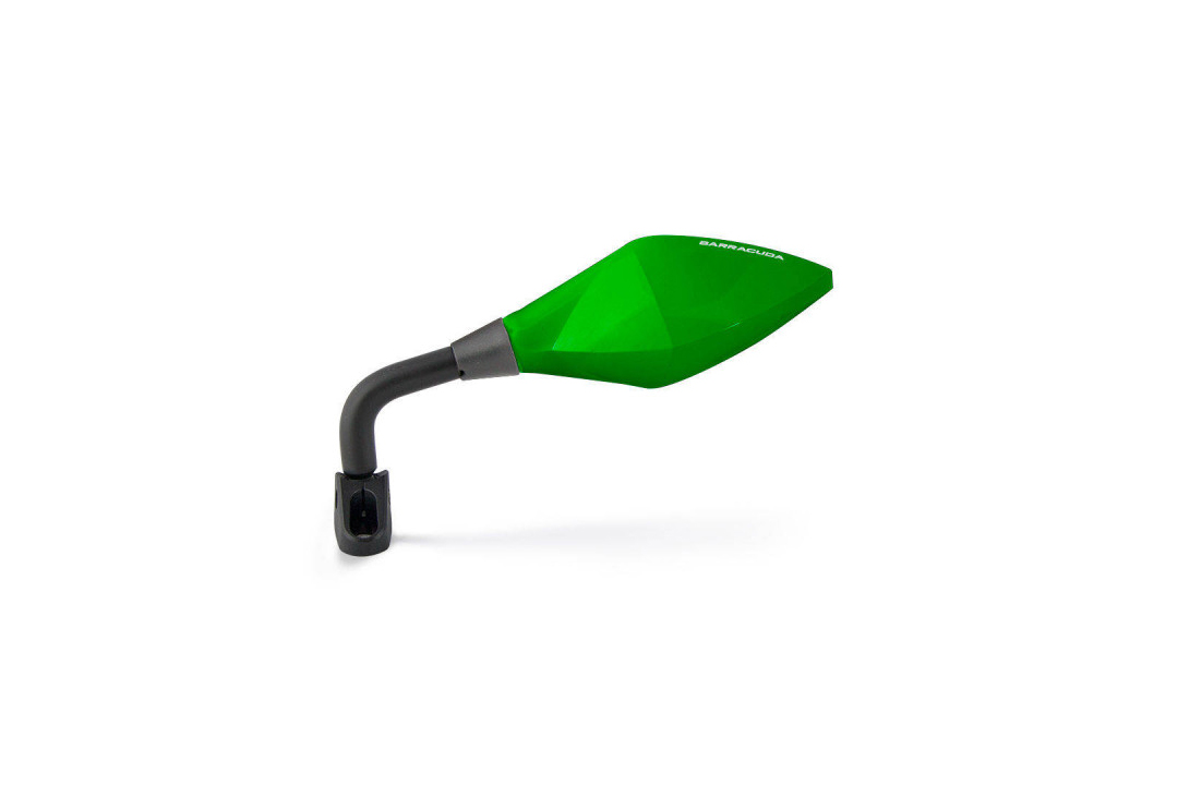 Barracuda rear mirror RACE green