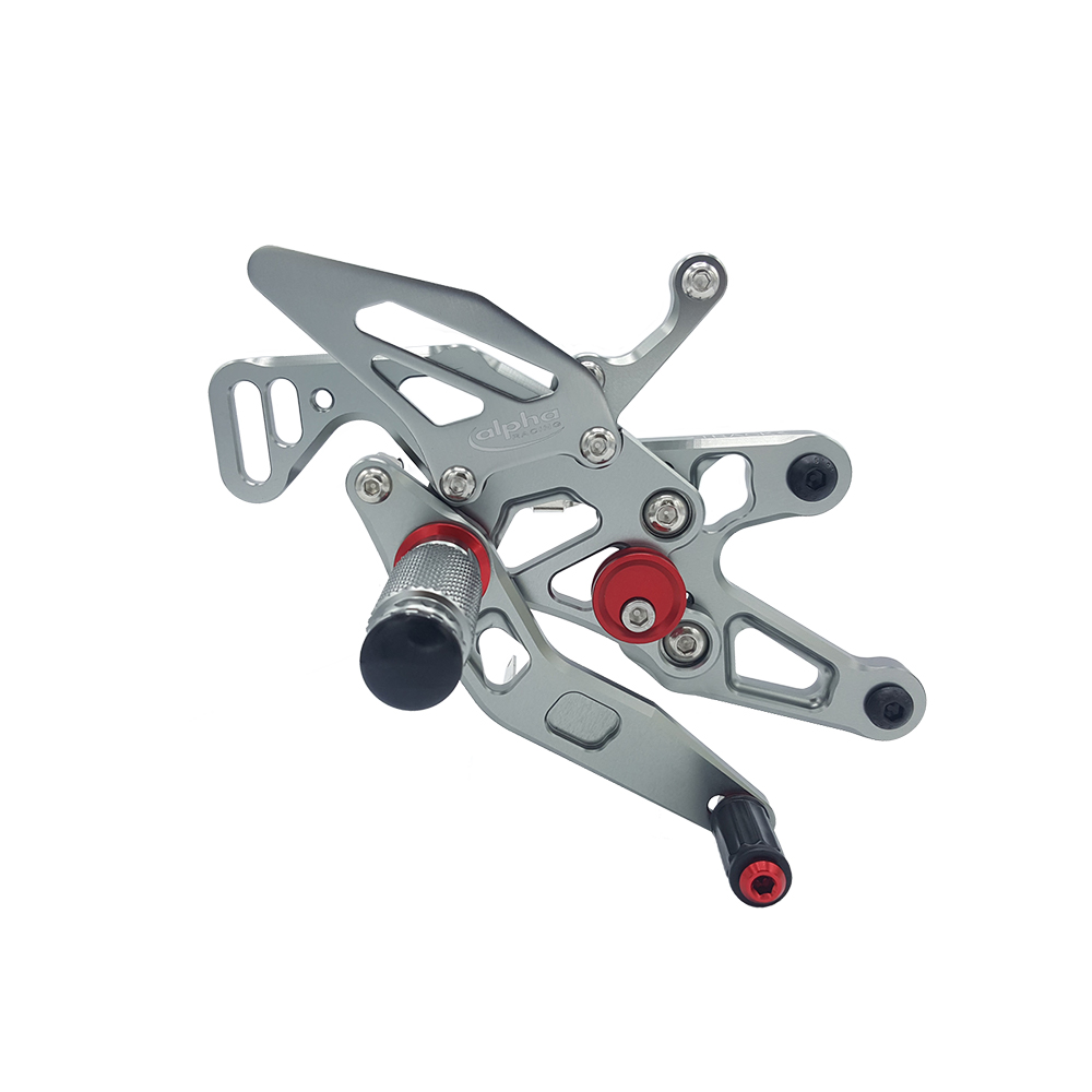 >TRACK< footrestenanlage titanium BMW S1000RR Type K10, model year 2015-16, Type 2R10, model year 2017-, BMW S1000R Type 2R10, model year 2017- ABE