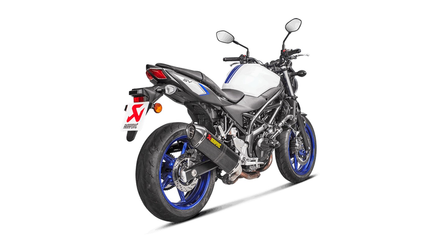 Akrapovic Slip-On Line (Carbon) Exhaust for Suzuki SV 650 Model Year 2016-2021