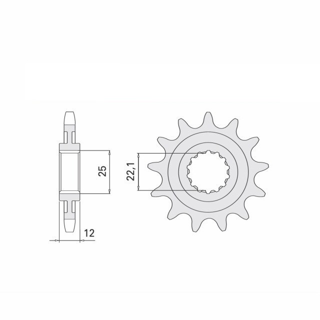 Front Sprocket, 13 teeth, 520 pitch