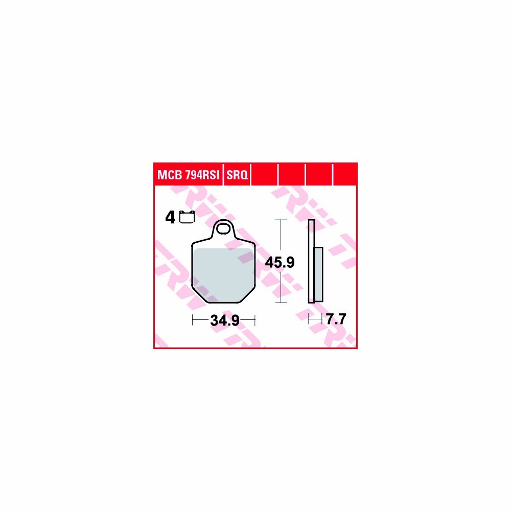 TRW brake pad pad set Sintered Off-road MCB794RSI front
