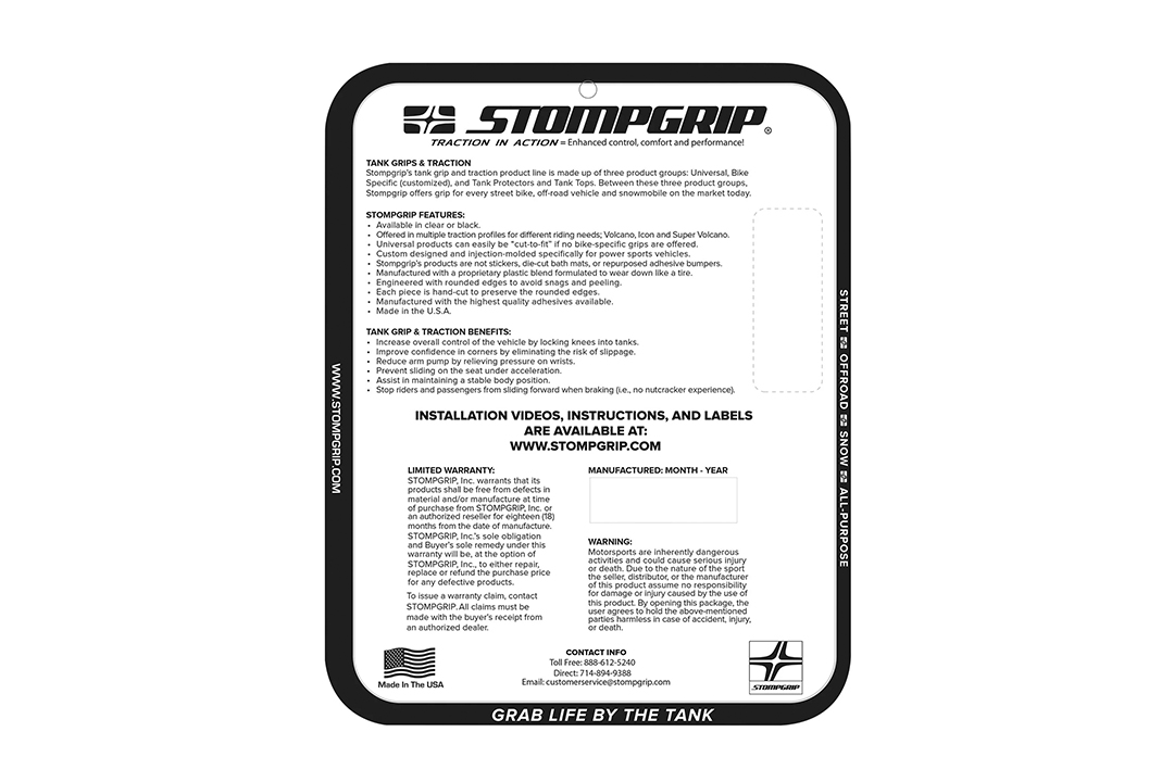Stompgrip fuel tank Pad black, Icon, Streetbike fuel tank Kit for Yamaha MT09, 2021-2023