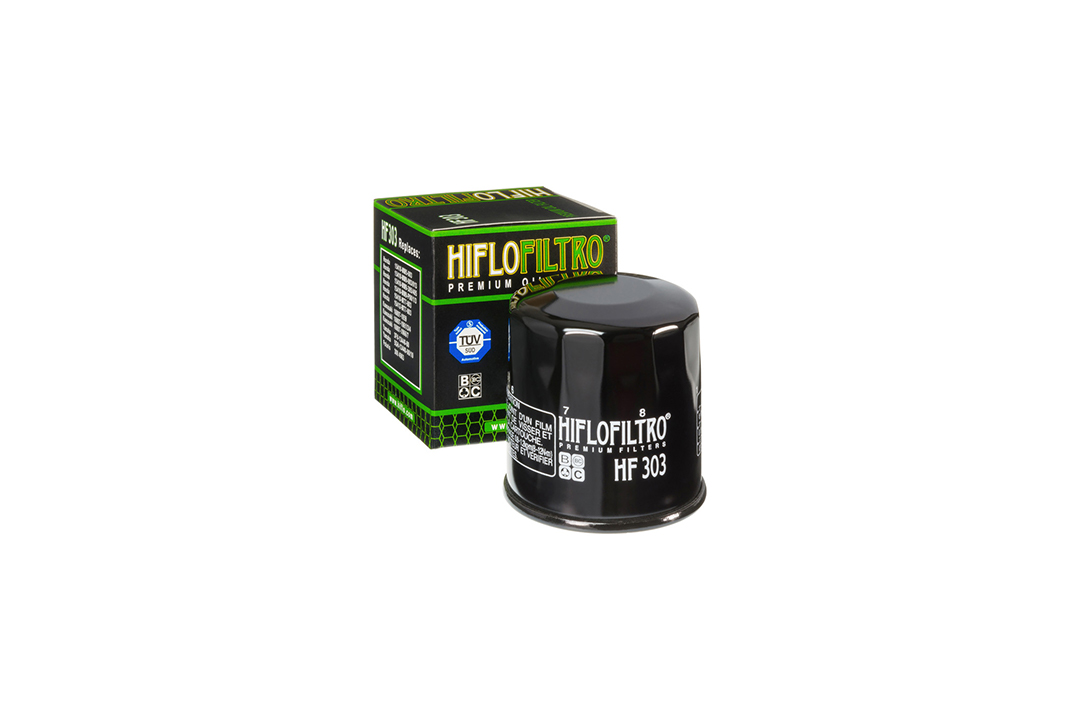 HIFLO oil filter HF303C chromed for various Bimota / Honda / Kawasaki / Yamaha models