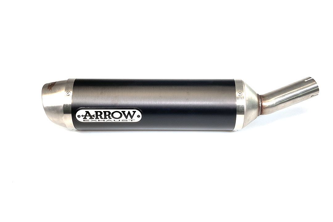 ARROW DARK THUNDER Exhaust for Suzuki SFV650 2009-2015, Black Aluminium