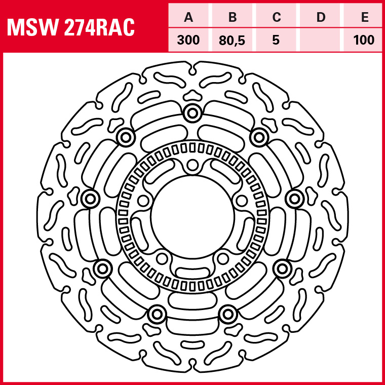 TRW brake disc Sportive floating MSW274RAC