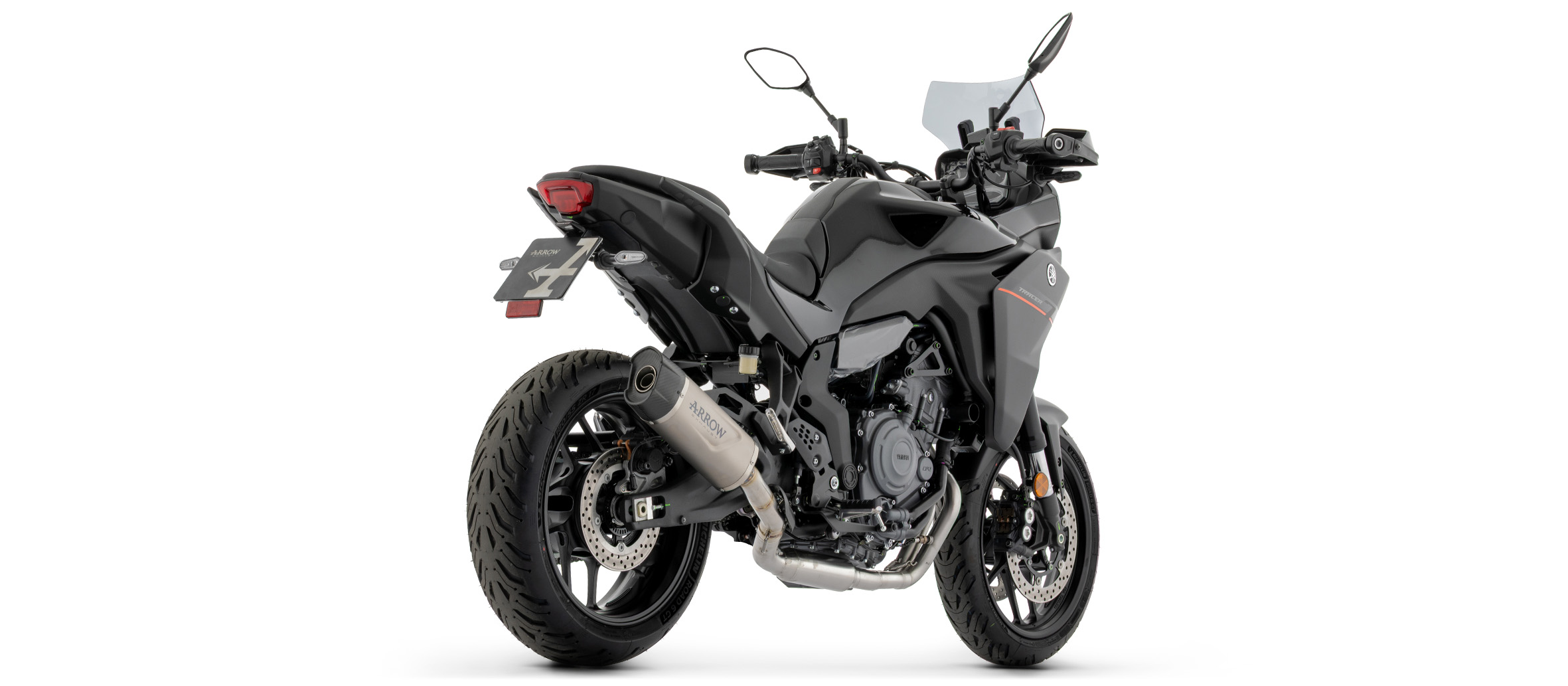 ARROW INDY RACE EVO Titanium Exhaust with Carbon End Cap for Yamaha Tracer 700, Tracer 700 GT, 2025-