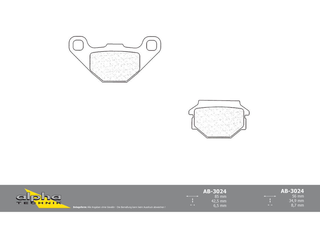 alpha Technik brake pad for Scooter with ABE
