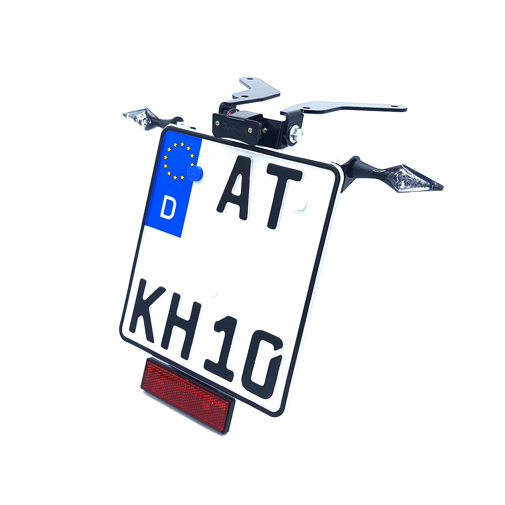 alpha Technik Licence Plate Holder for Kawasaki Z750, Z1000, ZR750L, ZRT0; Type ZR750L; Model Year 2007-