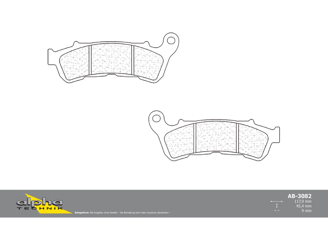 alpha Technik brake pad Scooter with ABE