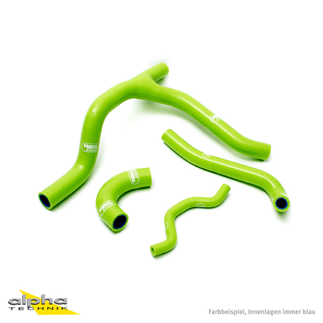 SAMCO SPORT Silicone Hose Kit green for Kawasaki KX250F Model Year 2006-2008