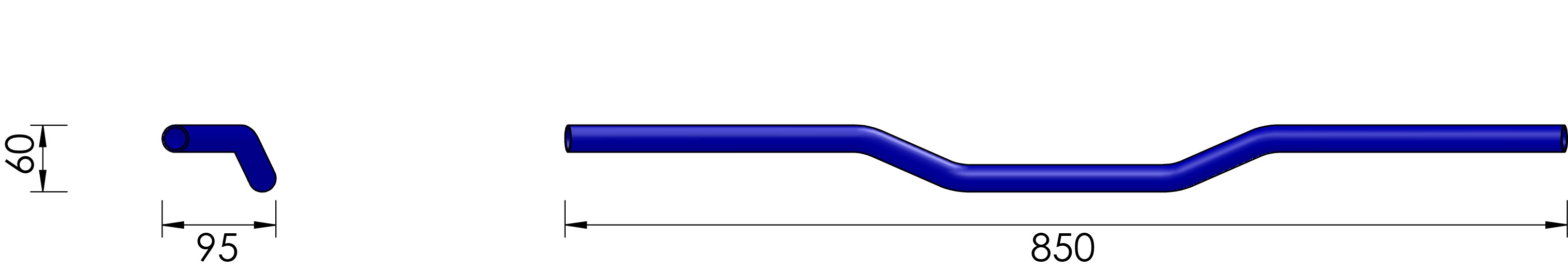 LSL Street Bar L00, chrome-plated
