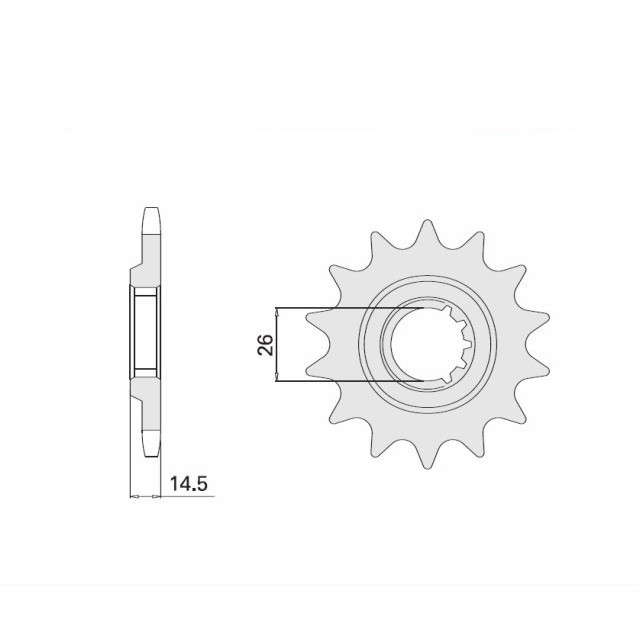 Sprocket, 15 teeth, 630 pitch