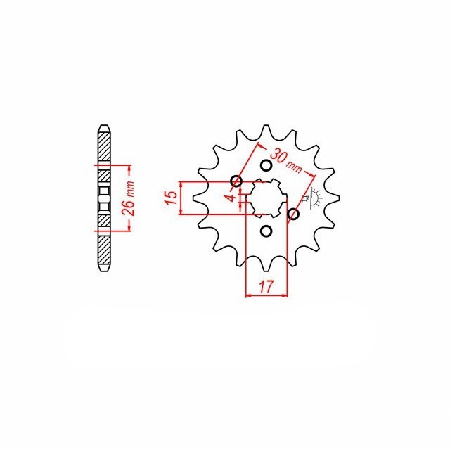 Front Sprocket, 13 Teeth, 420 Pitch