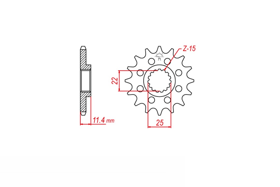 Sprocket, 12 teeth, 520 pitch