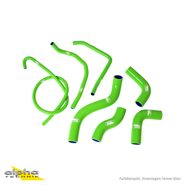 SAMCO SPORT Silicone Hose Kit green for Kawasaki Z1000 Model Year 2003-2006