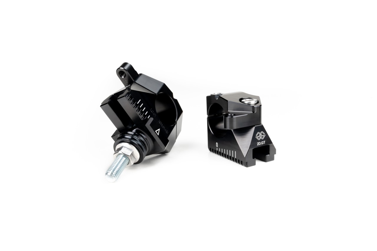 GILLES 2DGT adjustable handlebar risers, black