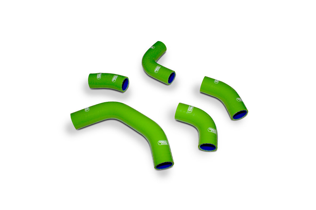 SAMCO SPORT Silicone Hose Kit OEM Design green for Kawasaki ZX10R Ninja ZX10RR Ninja model year 2021-2024