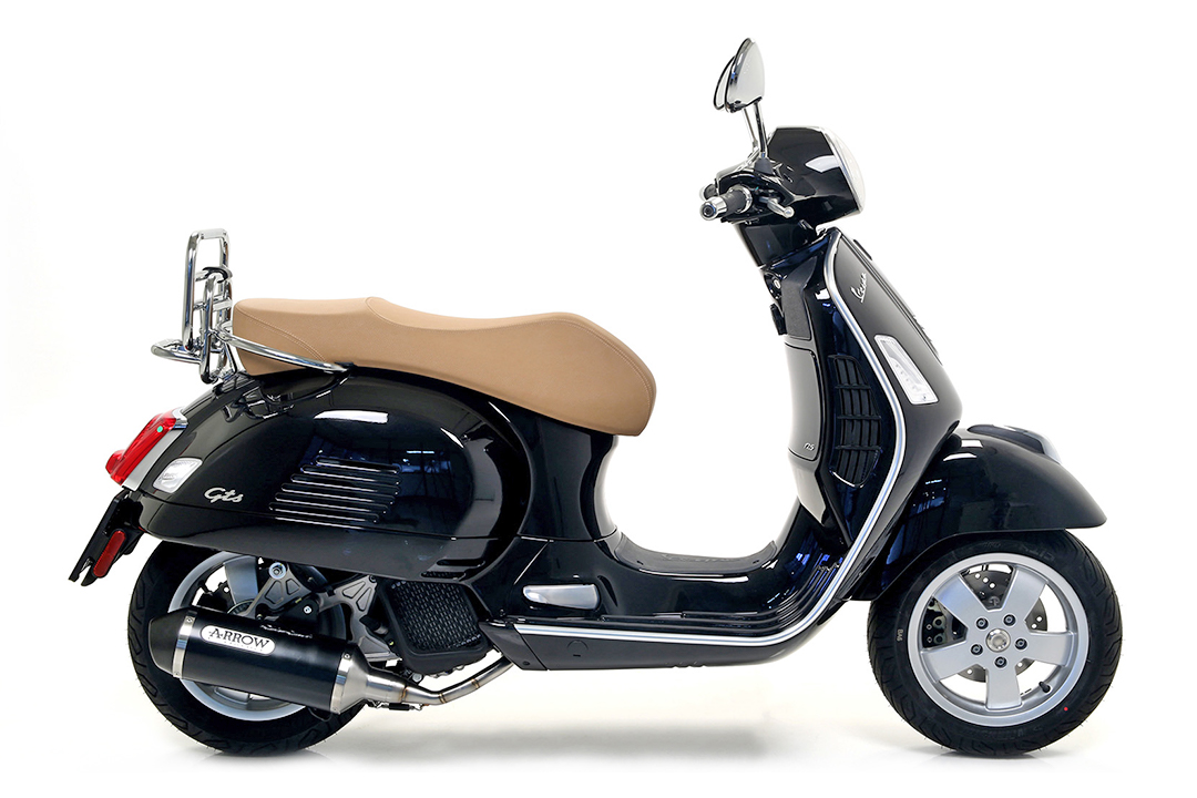 ARROW DARK URBAN Exhaust for Piaggio Vespa GTS125 Model Year 2017-2018