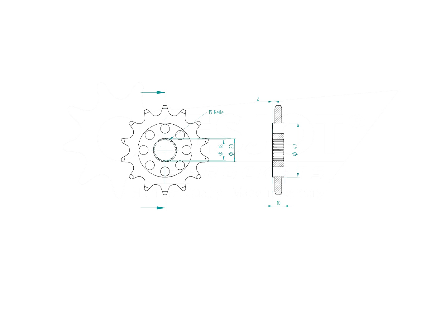 DID chain Kit with 520ZVM-X chain, gold colour, for Zontes 125 G1, model year 2021-2023 / 125 GK, model year 2022-2023 / 125 GU, model year 2021-2023
