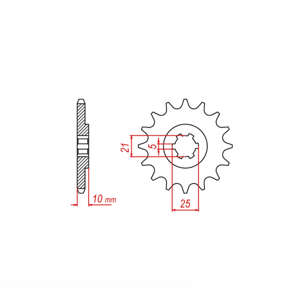 Sprocket, 14 Teeth, 525 Pitch