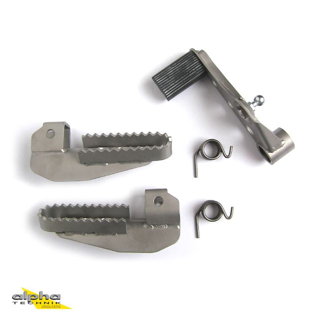 alpha Technik footrest kit BMW R80GS/R100GS with shift lever