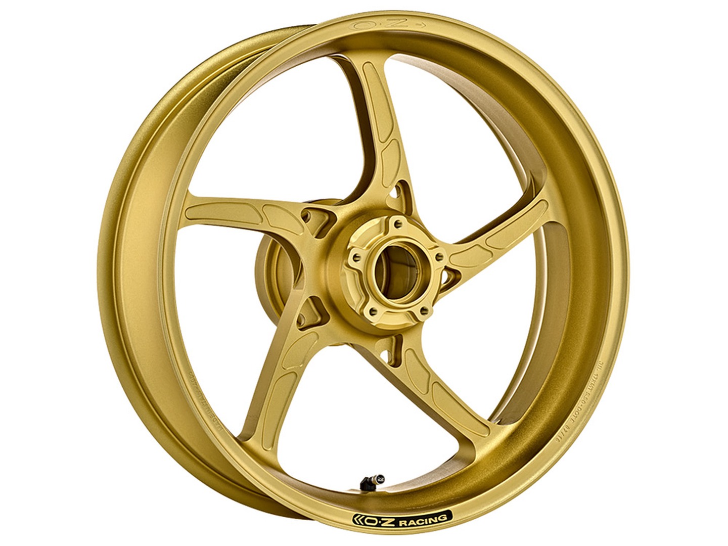 OZ Piega Aluminium rear in matte gold for Triumph Daytona 675, D67LC, 2006-2012 and Street Triple R, D67LD, 2007-2012