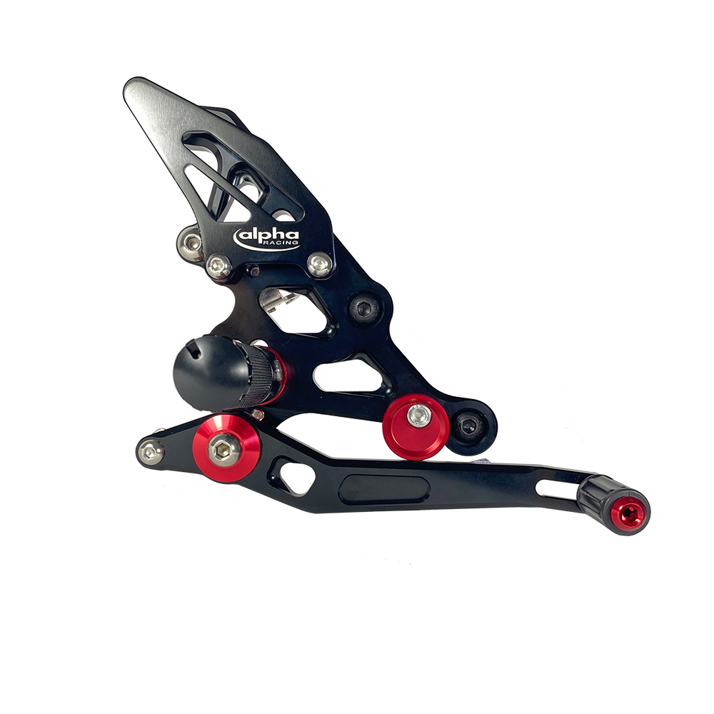 >TRACK< footrest system, black, Yamaha MT07 from 2014 / MT07 Tracer from 2017 / Tracer 700 from 2018 / XSR700 from 2016 ABE